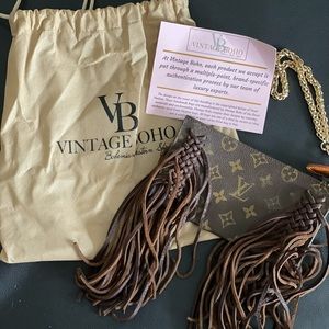 Vintage Boho LV Wristlet